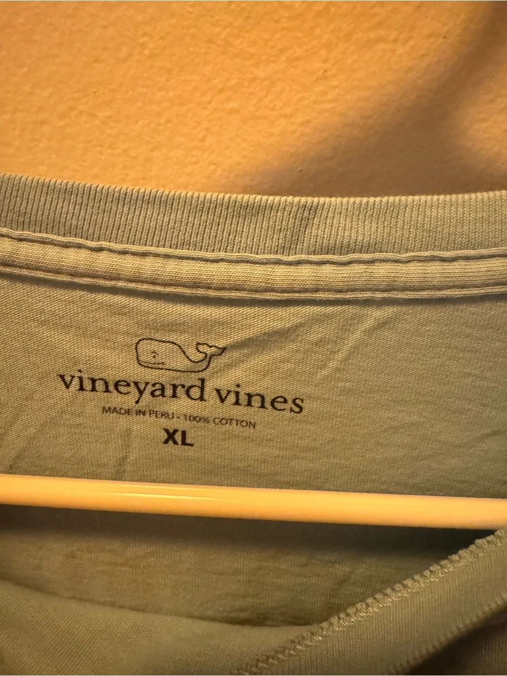 Vineyard Vines Pale Blue Long-Sleeve Pocket Tee with Red Pocket Graphic- Lacross